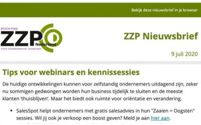 SalesSpot helpt ZZP’ers in Nederland!